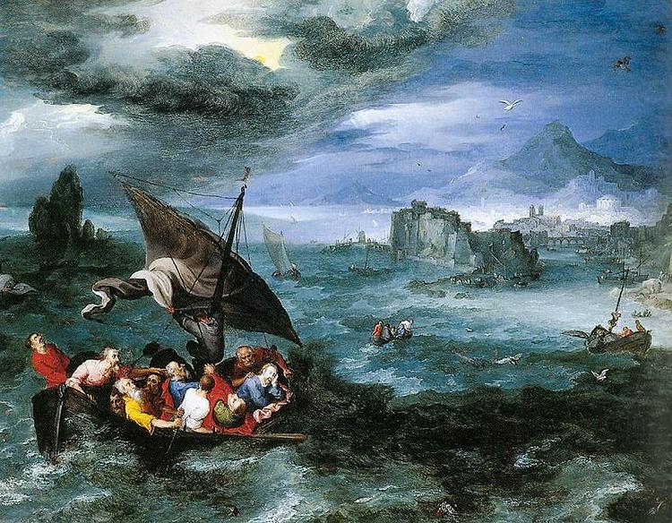 Pieter Brueghel the Younger Christ in the Storm on the Sea of Galilee oil painting picture